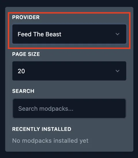 Provider Dropdown