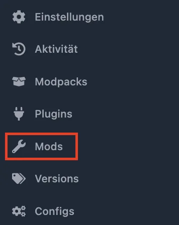 Mod-Modul Men&uuml;